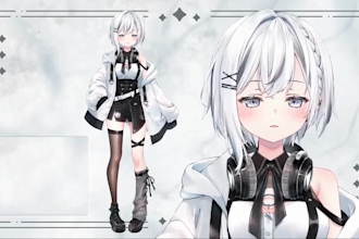 design and rig a custom live2d vtuber model 3d vtuber model, live2d commission