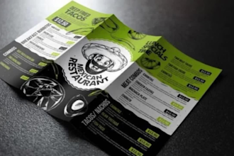 eye catching menu maker for your cafe bars or restaurant