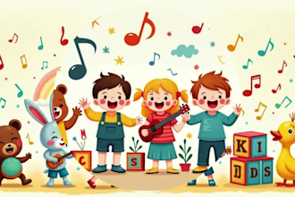 write, record and produce music for children and kids song