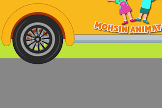 create 2d kids nursery rhymes and cartoon animations videos