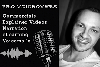 record a warm, professional male voiceover today