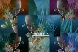 cinematic recolor, color correction and color grading video