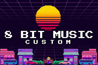 create 16bit game music, chiptune video game soundtrack 1min