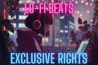 create a custom lofi hip hop beats with full rights