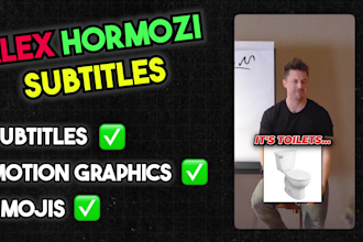 edit tiktok, insta reels, shorts like alex hormozi captions