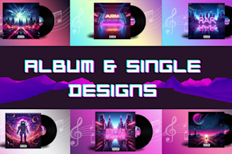 create your edm or synthwave album cover fast