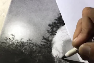 draw realistic pencil, pen, or charcoal drawings from a photo or your idea