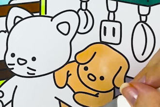 ugc video coloring pages of your book for social media or amazon kdp ads