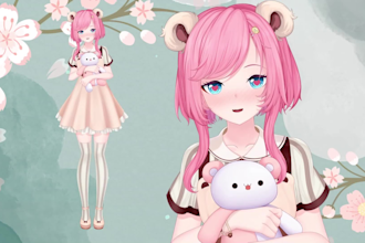 live2d vtuber model rig your vtuber anime live2d model vtuber art and pngtuber