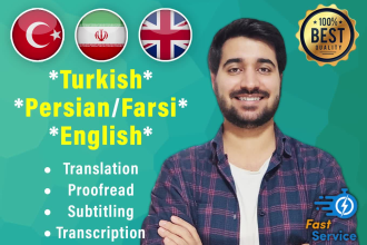 do a native translation in turkish persian farsi and english