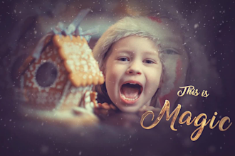 create christmas photo slideshow video with your photos