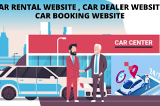 design responsive car rental website, car dealer, car booking website