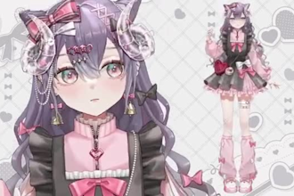 design and rig live2d model, anime vtuber model, 2d vtuber model, vtuber rigging