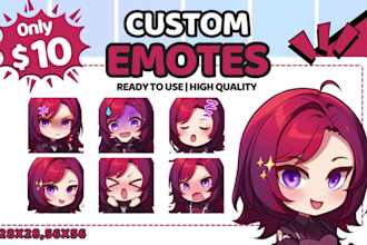 draw emotes twitch , animated emotes, sub badges for vtuber, discord,and stream