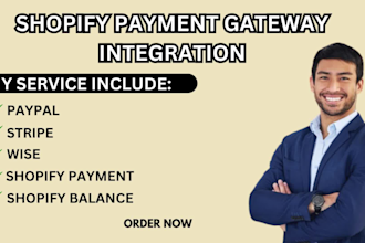 setup shopify payment, and integrate stripe, paypal into your shopify store