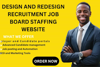 build recruitment website job board website staffing website