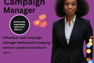 be your influencer campaign manager