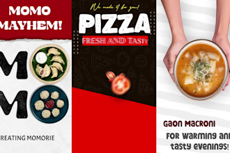 create food reel, ad, promo for restaurant or cafe