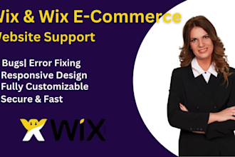 fix wix website issue, write wix code, bug fix, add velo features