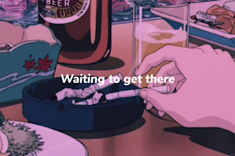 create an aesthetic anime music video or amv with lyrics