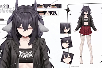 design and rig male or female live2d model live 2d vtuber model live2d vbriger