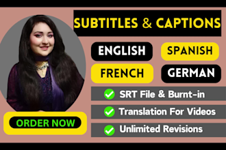 add synced subtitles or captions to your video, create srt or vtt files
