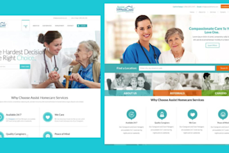 create a professional medical, healthcare, dental, or clinic website