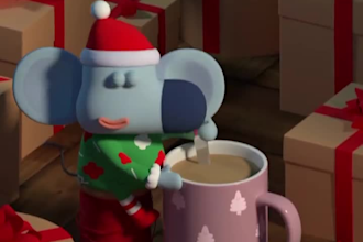 create a professional christmas greetings animation video