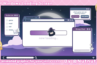 do ych animated windows loading starting soon intro screen