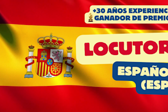 record a deep, captivating and warm male voice in spanish esp accent