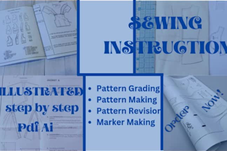 write sewing instructions step by step for your pattern and illustrate