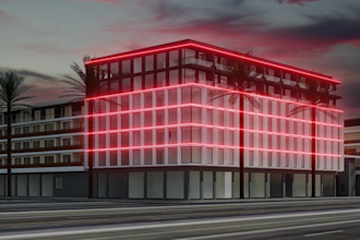 design a captivating facade lighting simulation for your building