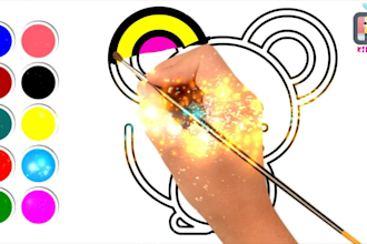 do kids learning coloring page videos