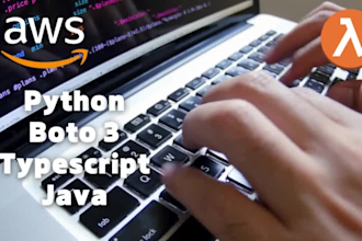 build and deploy AWS lambda using python boto3 typescript