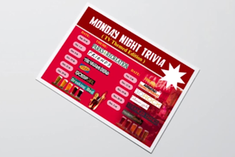 design flyer poster postcard leaflet or restaurant menu