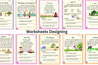 design worksheets, activity books, and coloring pages
