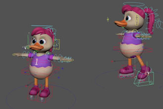 rig 3d character on blender, unreal engine rigging, vtuber character rigging