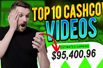 do top 10 cash cow finance faceless videos and youtube automation and thumbnail
