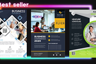 design professional real estate business event and medical flyers