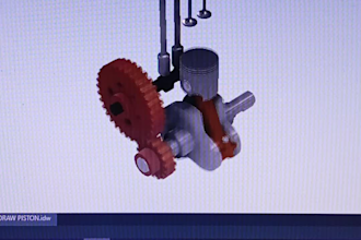 make the 3d and animate it machine and manufacturing
