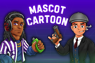 design a custom mascot character in cartoon style for your business logo