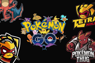 create a custom pokemon style logo for streamers and content creators