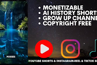 create ai viral history, youtube ,instagram shorts