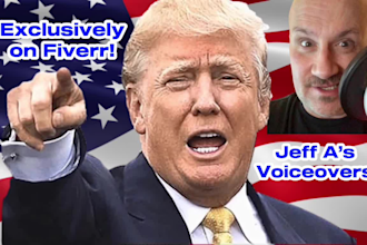 deliver the best donald trump celebrity voiceover