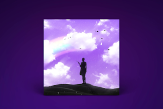 create silhouette album cover art
