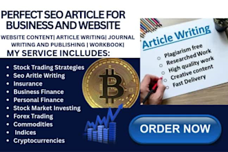 write perfect article on finance, stock market, forex trading, crypto, blogpost