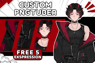 design a custom pngtuber character model for streaming