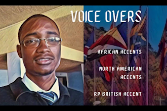 record a voiceover in any southern african accent