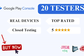 provide 20 device active testers for google play console