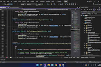 develop custom web application in blazor dot net core